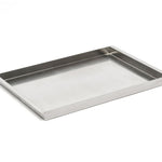 Tabuleiro de arroz para churrasco em inox 230x331mm