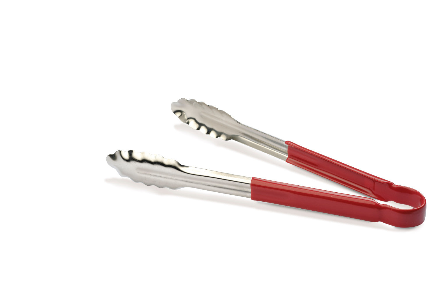 Pinça de buffet em inox com cabo vermelho 30cm