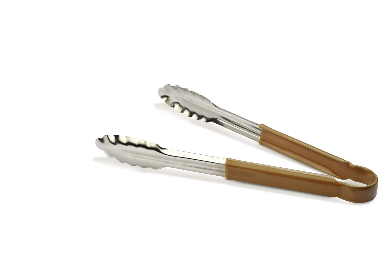 Pinça de buffet em inox com cabo castanho 30cm