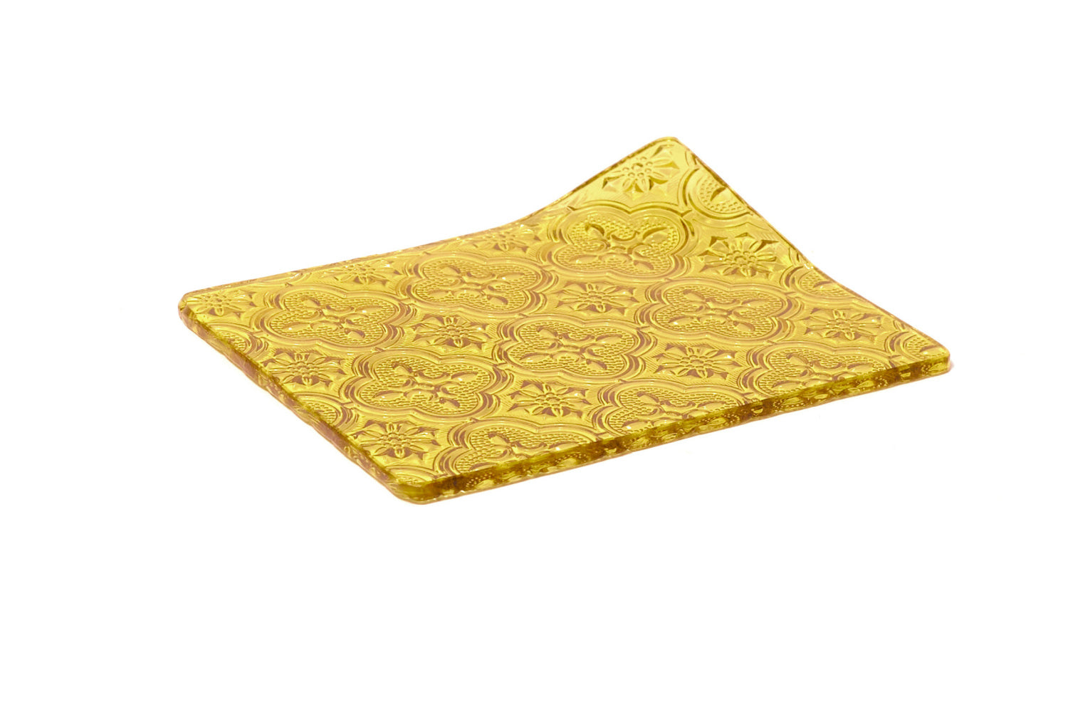 Prato base de vidro Âmbar S 12x12cm