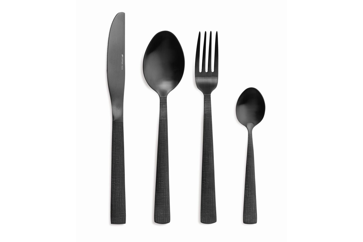 Faqueiro Lino Satin preto 18%, 24 peças