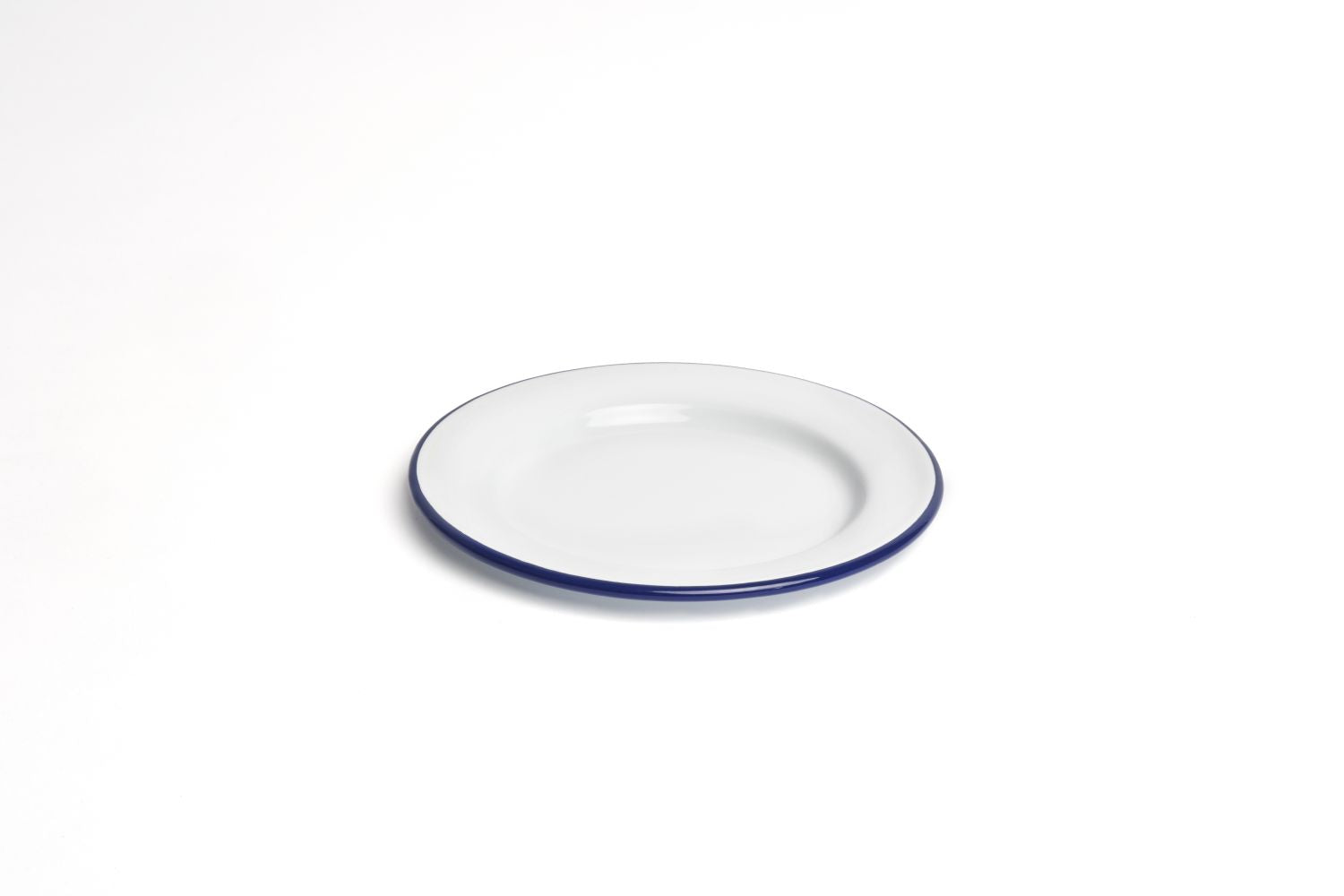 Prato de sobremesa Peltre branco/azul Ø20cm