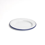 Prato de sobremesa Peltre branco/azul Ø20cm