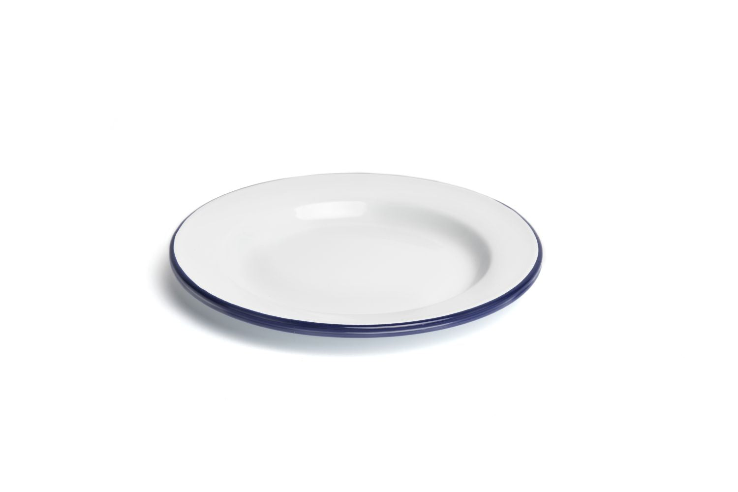 Prato raso Peltre branco/azul Ø26cm