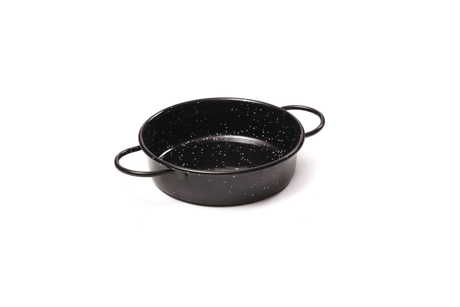 Travessa Peltre preta com 2 asas Ø16cm