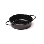 Travessa Peltre preta com 2 asas Ø16cm