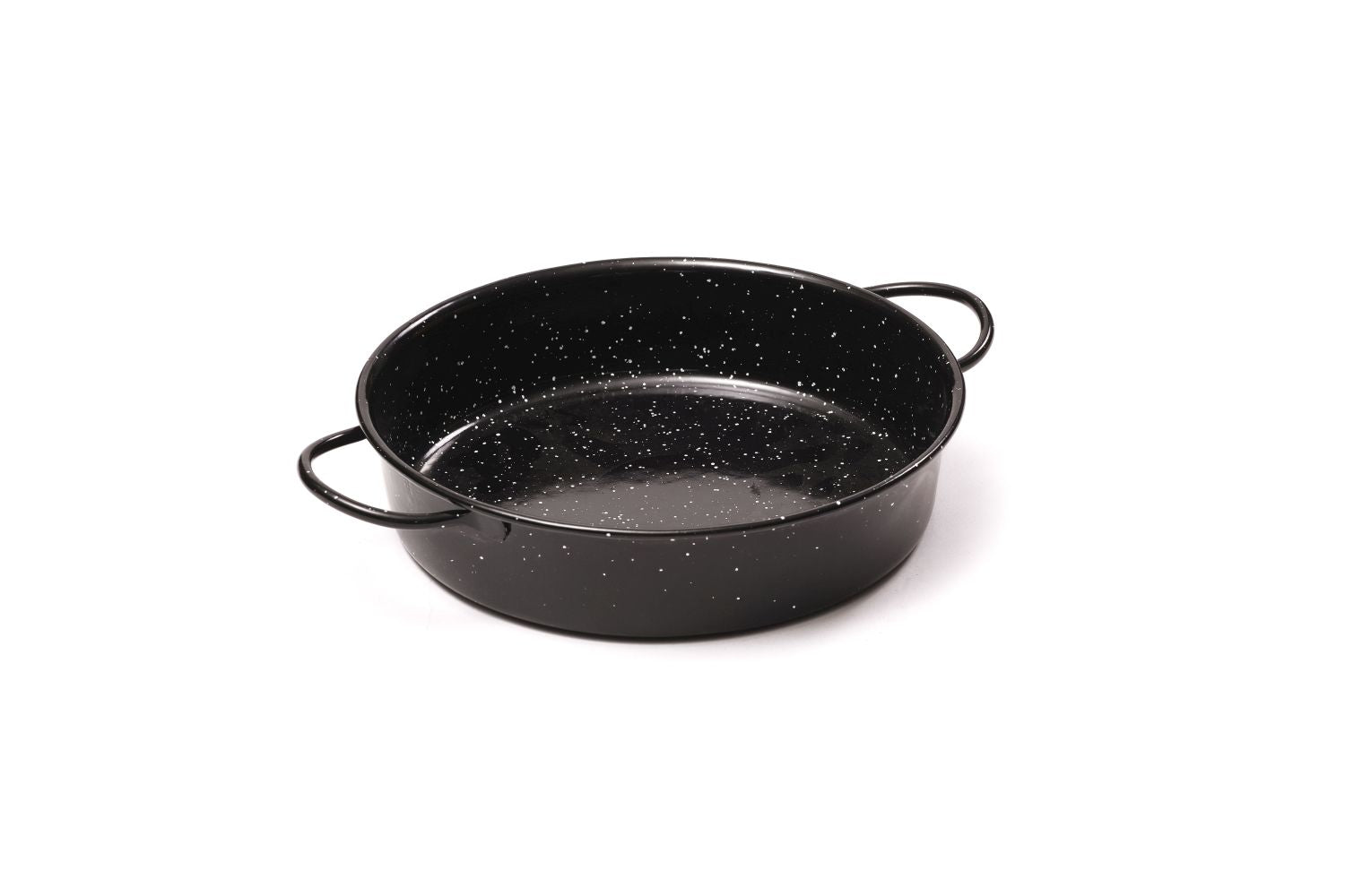 Travessa Peltre preta com 2 asas Ø20cm