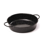 Travessa Peltre preta com 2 asas Ø20cm