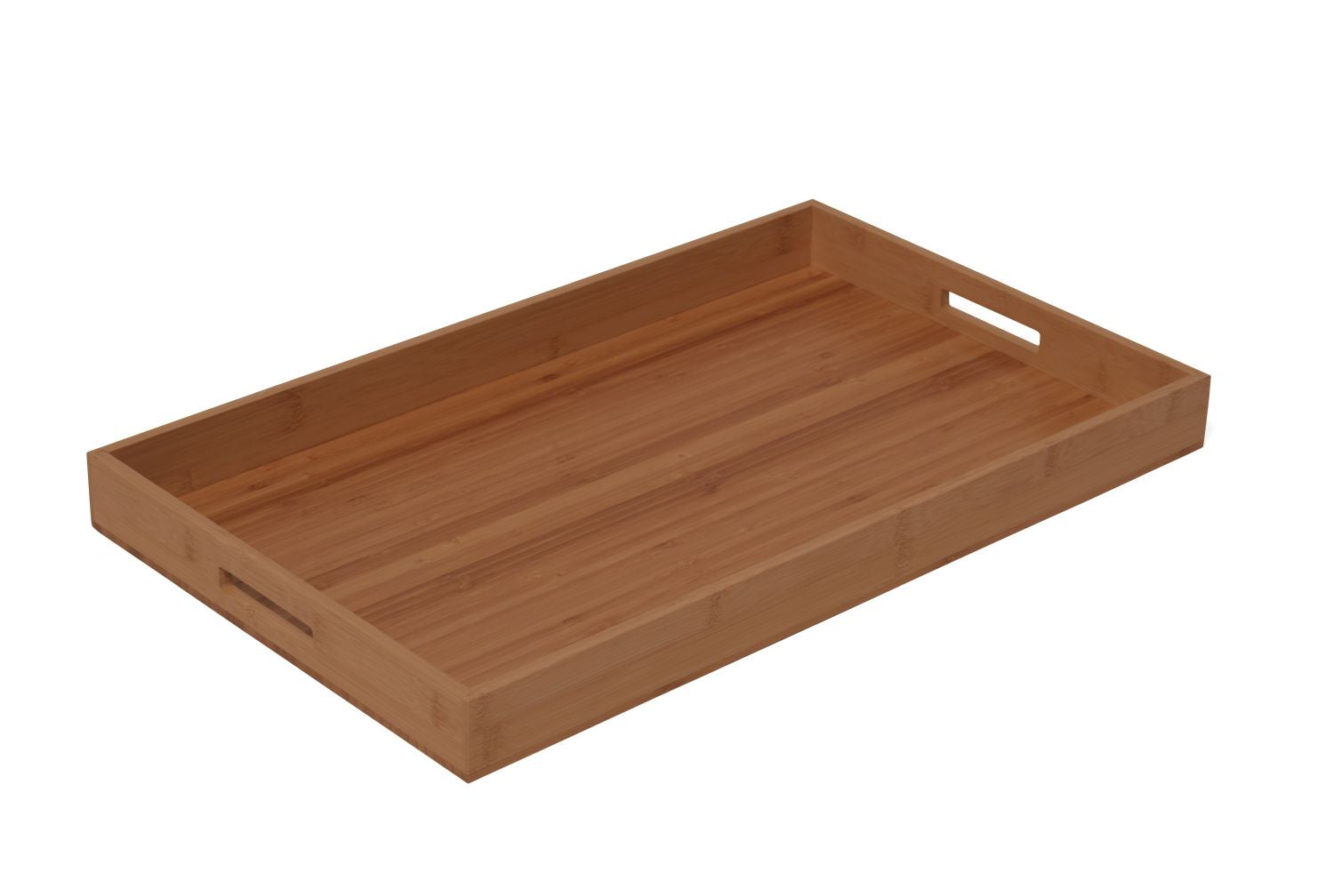 Bandeja em madeira de bambu 53x32x4,5cm