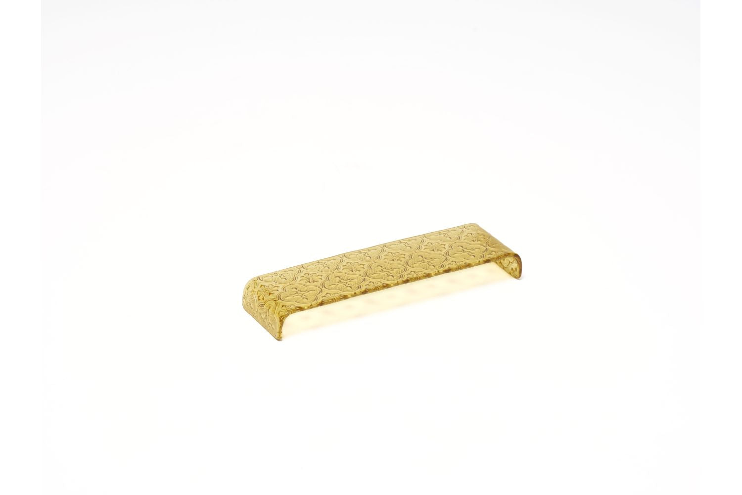 Suporte para snacks em vidro Âmbar retangular baixo 21x6x2,8cm