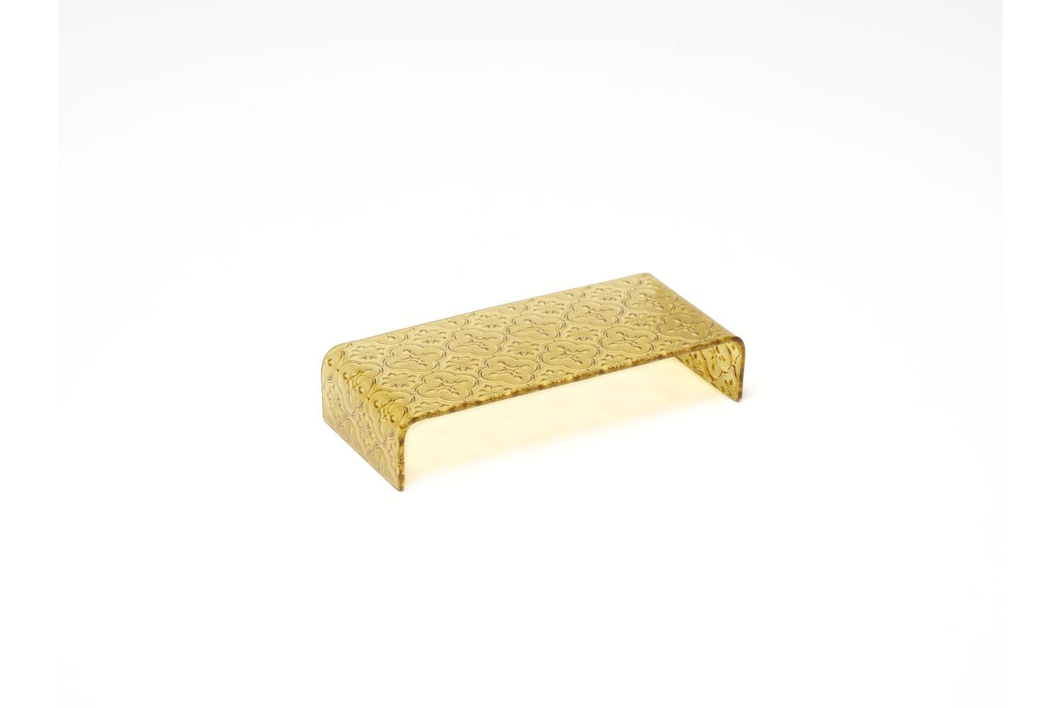 Suporte para snacks em vidro Âmbar retangular alto 21x9x4,5cm