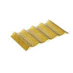 Suporte ziguezague para 4 tacos em vidro Âmbar 14x25x1,8cm