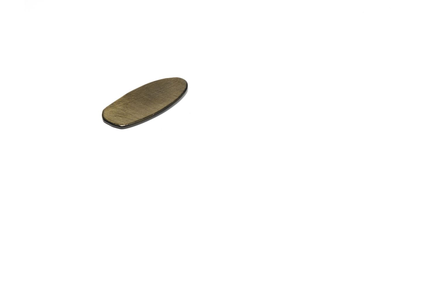 Descanso de talheres oval Muna Velvet dourado 7x3cm
