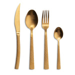 Faqueiro Cheese Satin dourado 18%, 24 peças