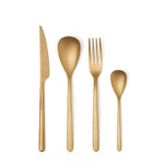 Faqueiro Canada Vintage dourado 4mm 18%, 24 peças