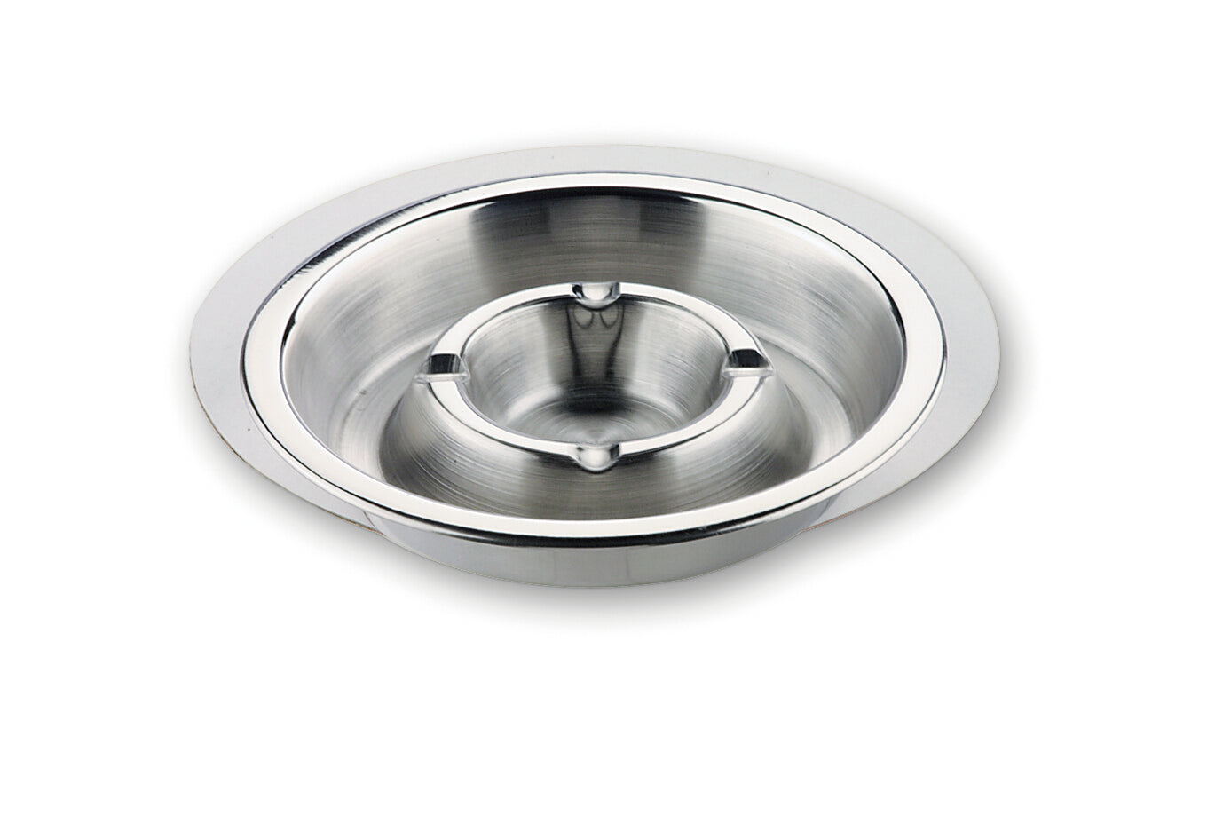 Cinzeiro de aço inoxidável - Garinox - 14 cm.