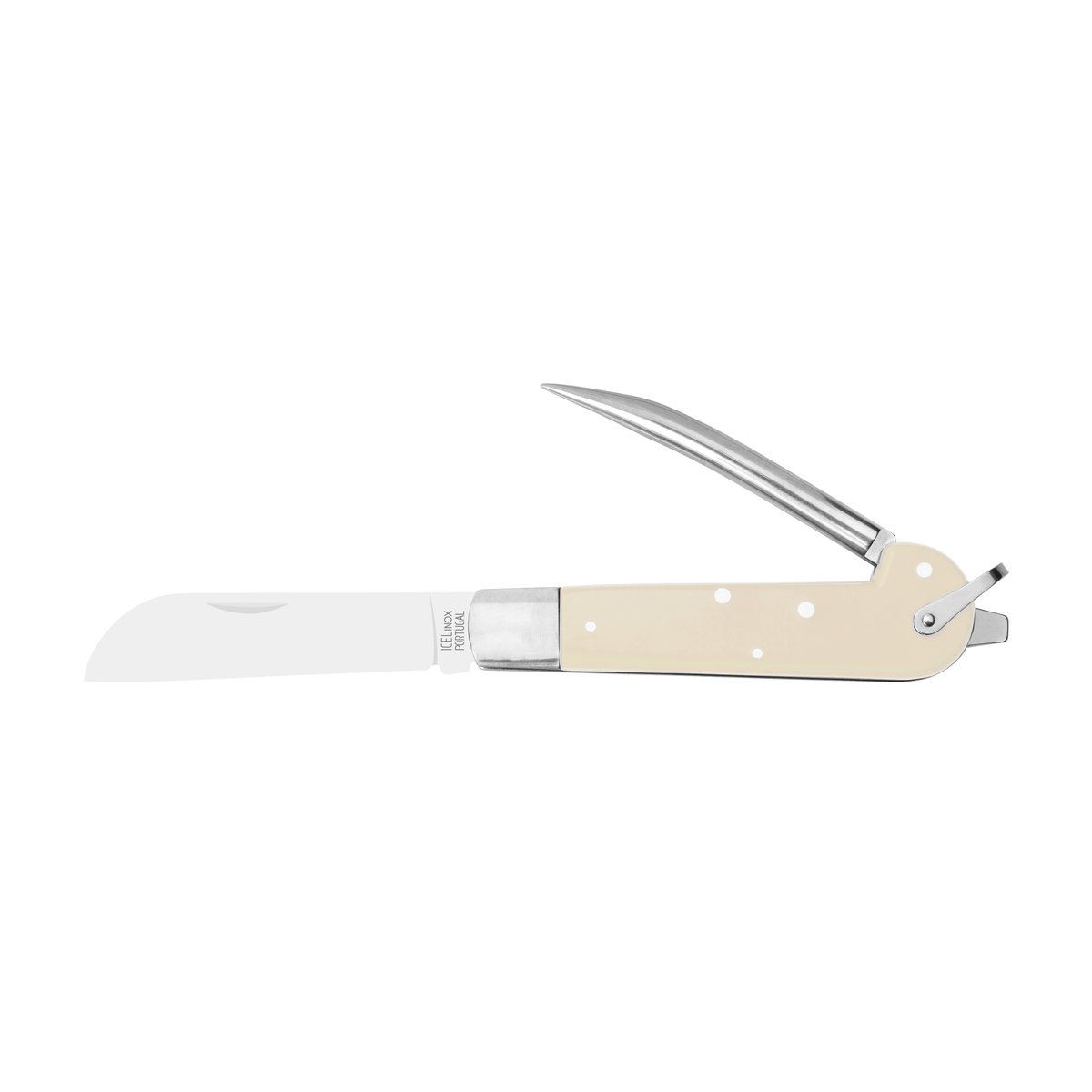 Canivete de marinheiro 12 cm, cabo branco