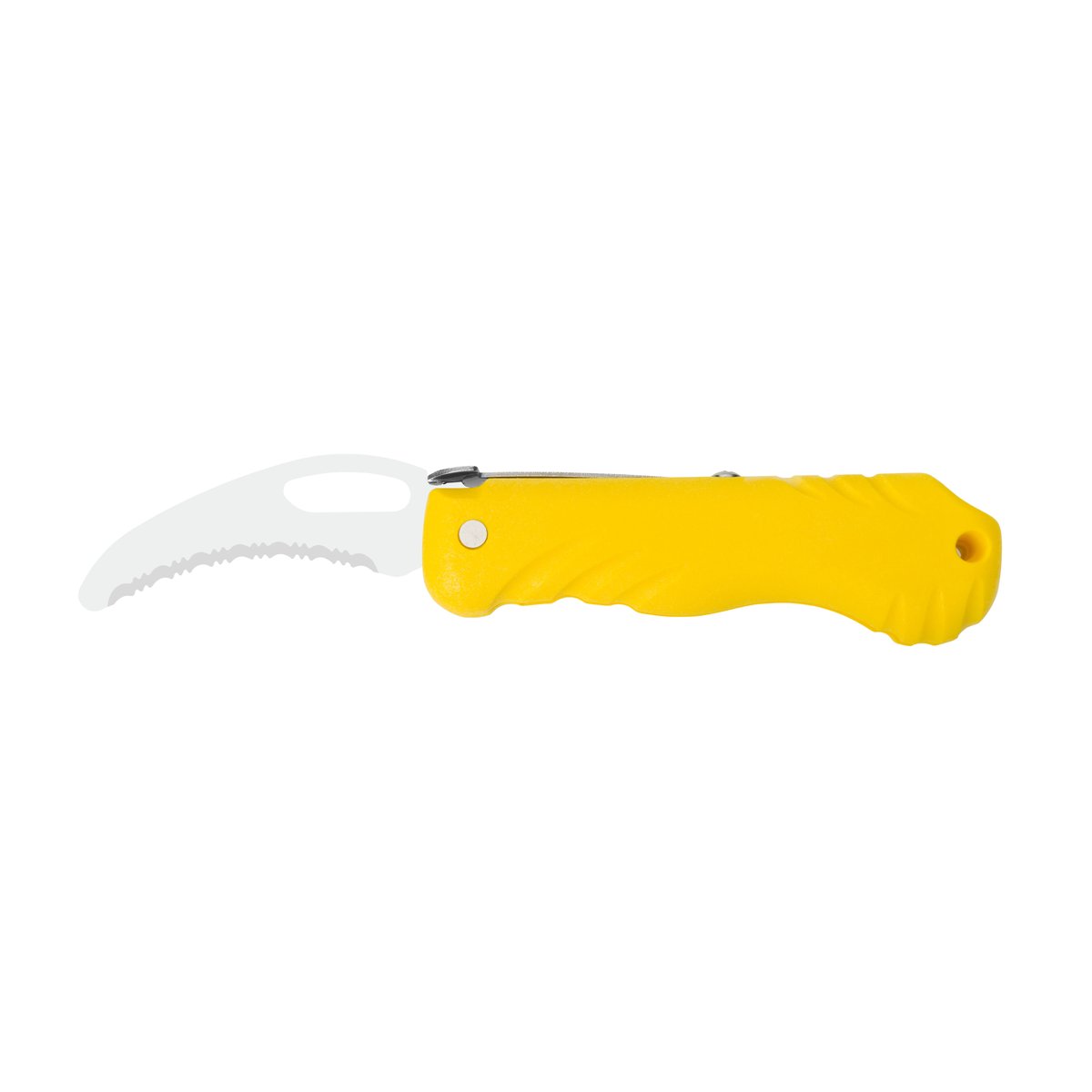 Canivete flutuante 12 cm, cabo amarelo