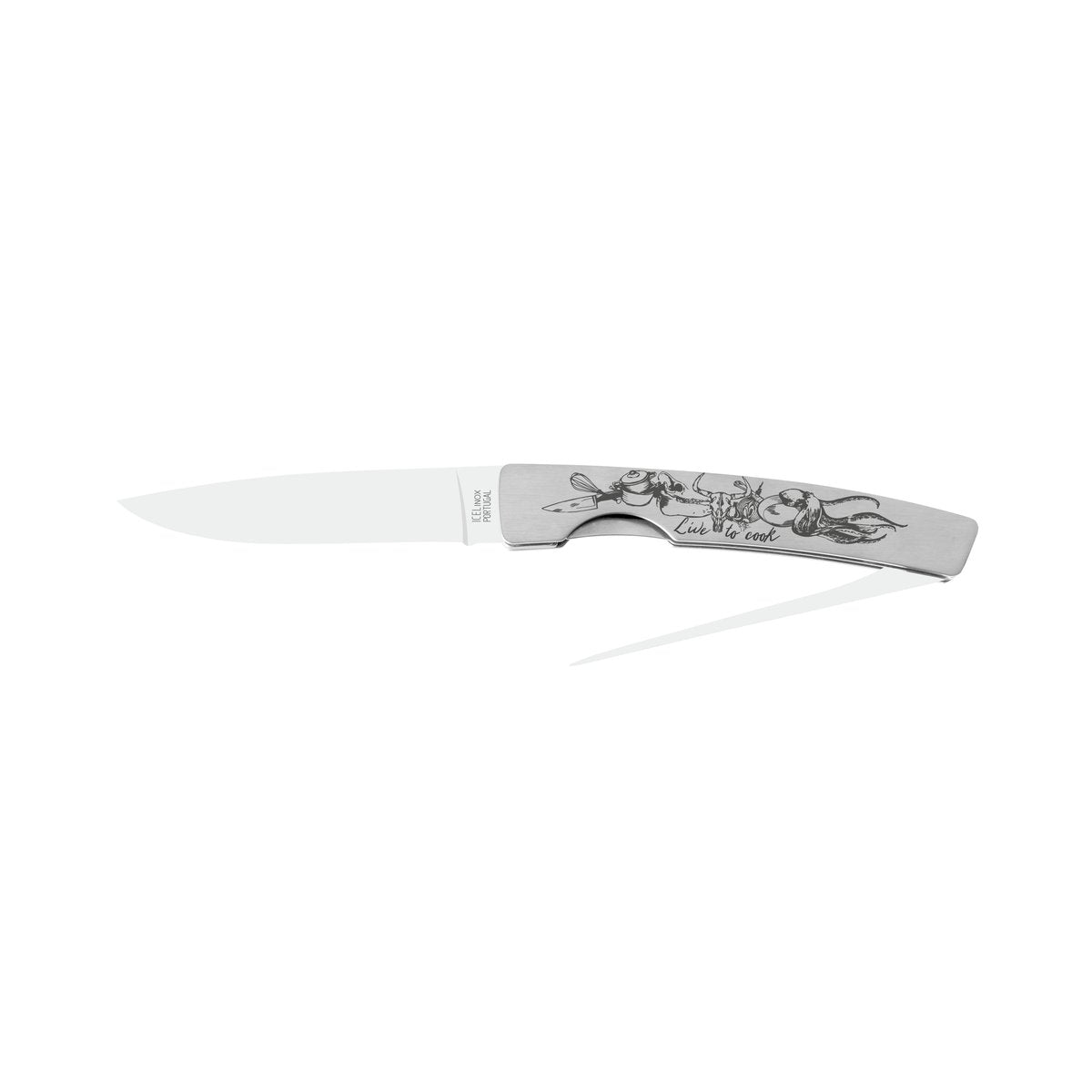 Canivete para chefe com espeto e patilha 12 cm, cabo inox