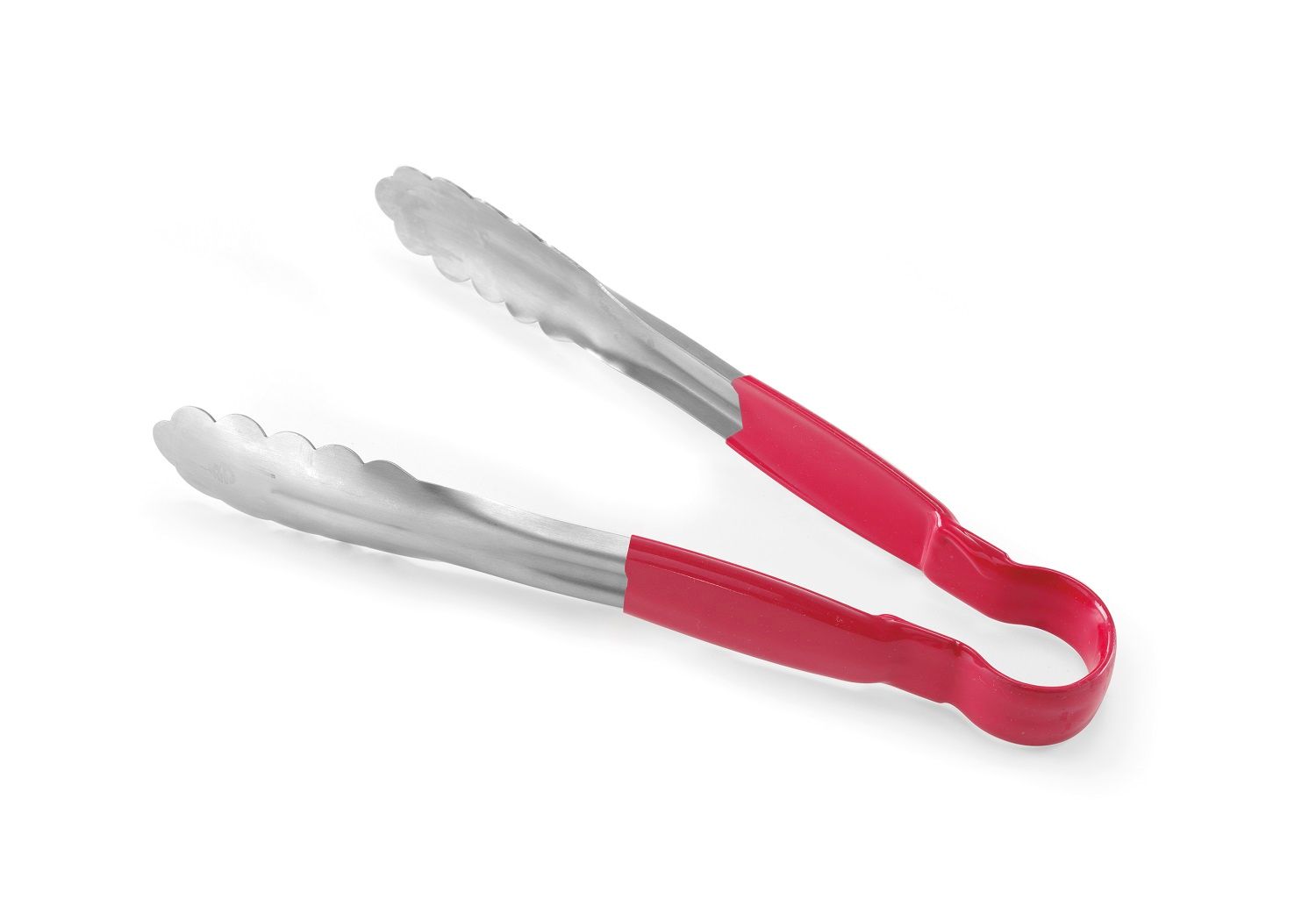 Pinça de serviço inox 300 mm cabo PVC vermelho