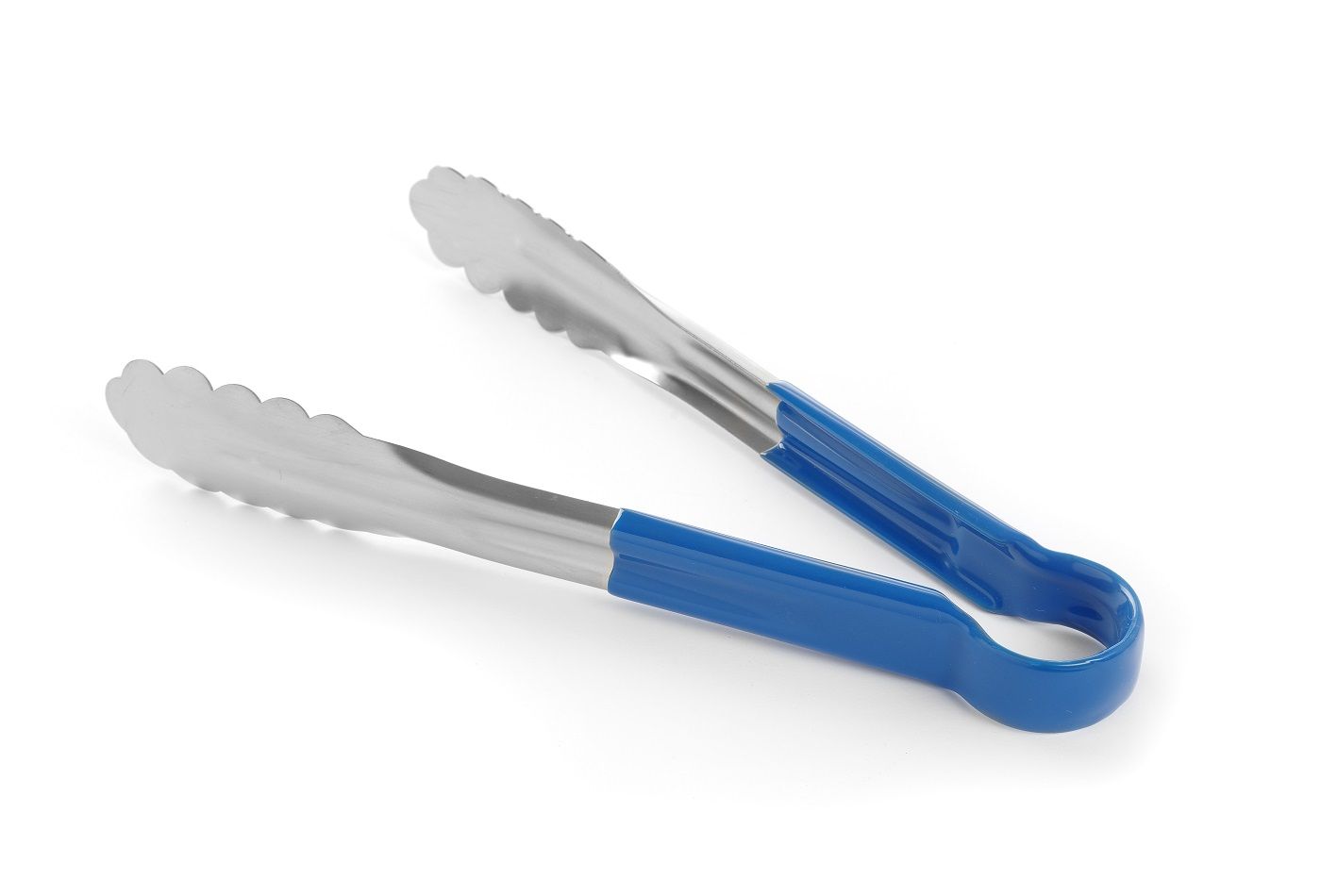 Pinça de serviço inox 300 mm cabo PVC azul