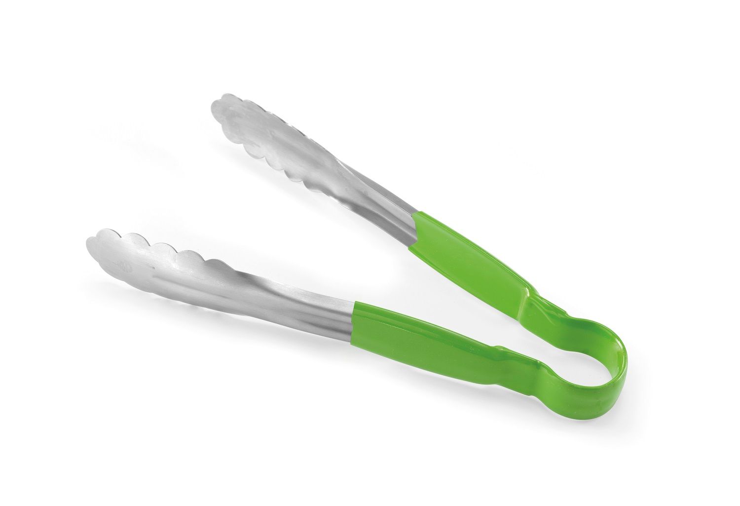 Pinça de serviço inox 300 mm cabo PVC verde