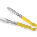 Pinça de serviço inox cabo amarelo PVC 300 mm