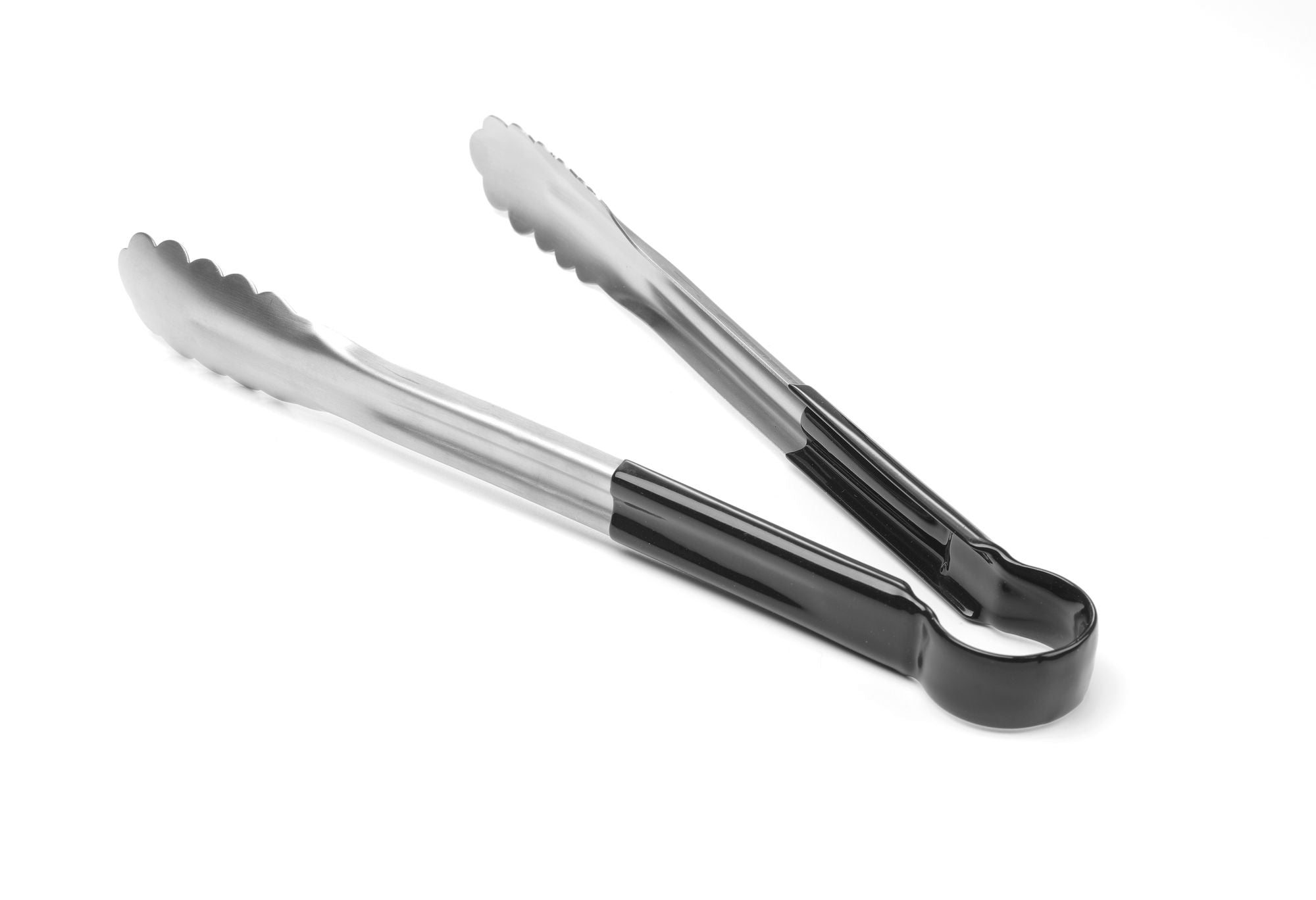 Pinças de serviço inox cabo preto PVC 300 mm