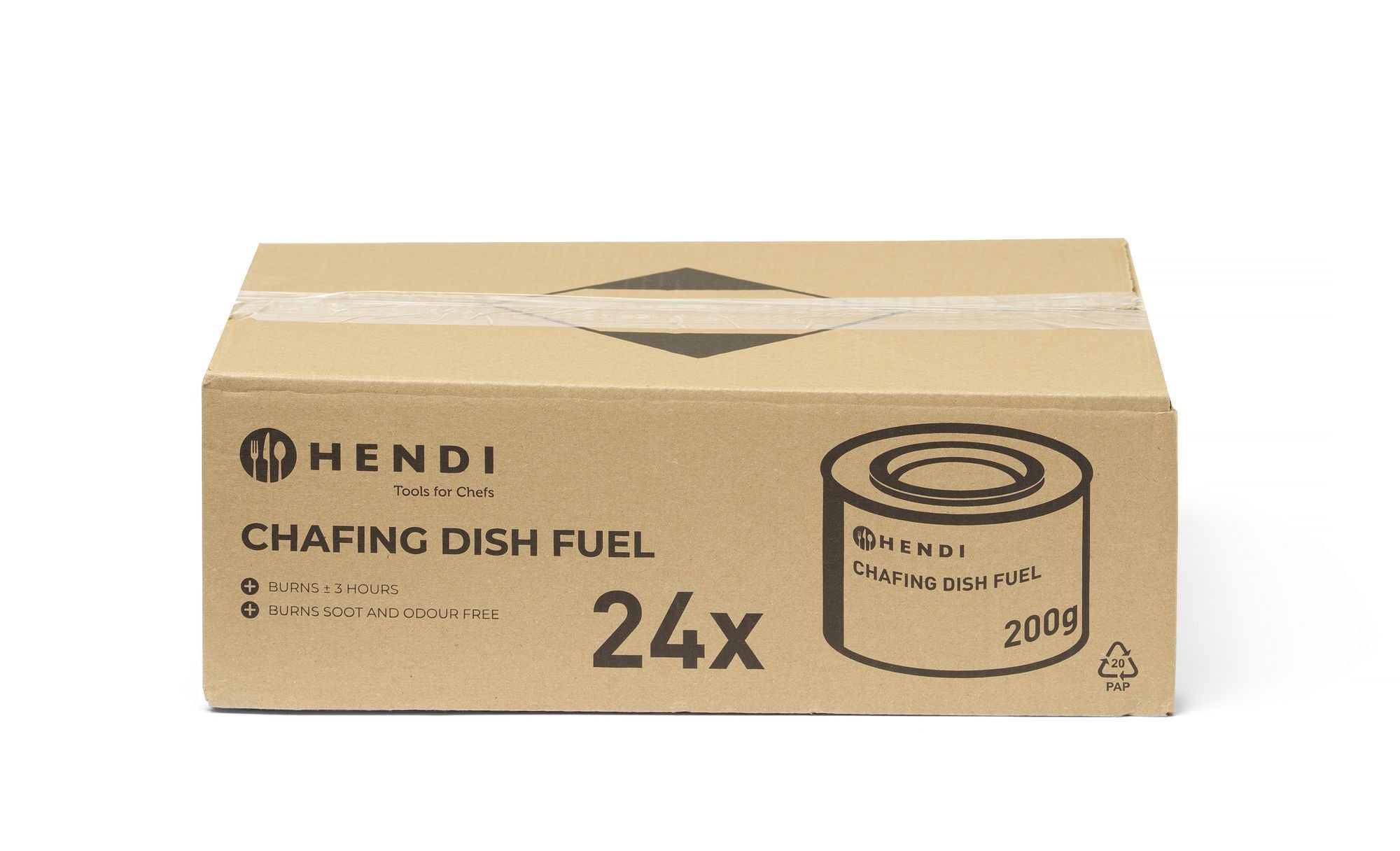 Combustível para chafing dish etanol 200 g Hendi – 24 unidades