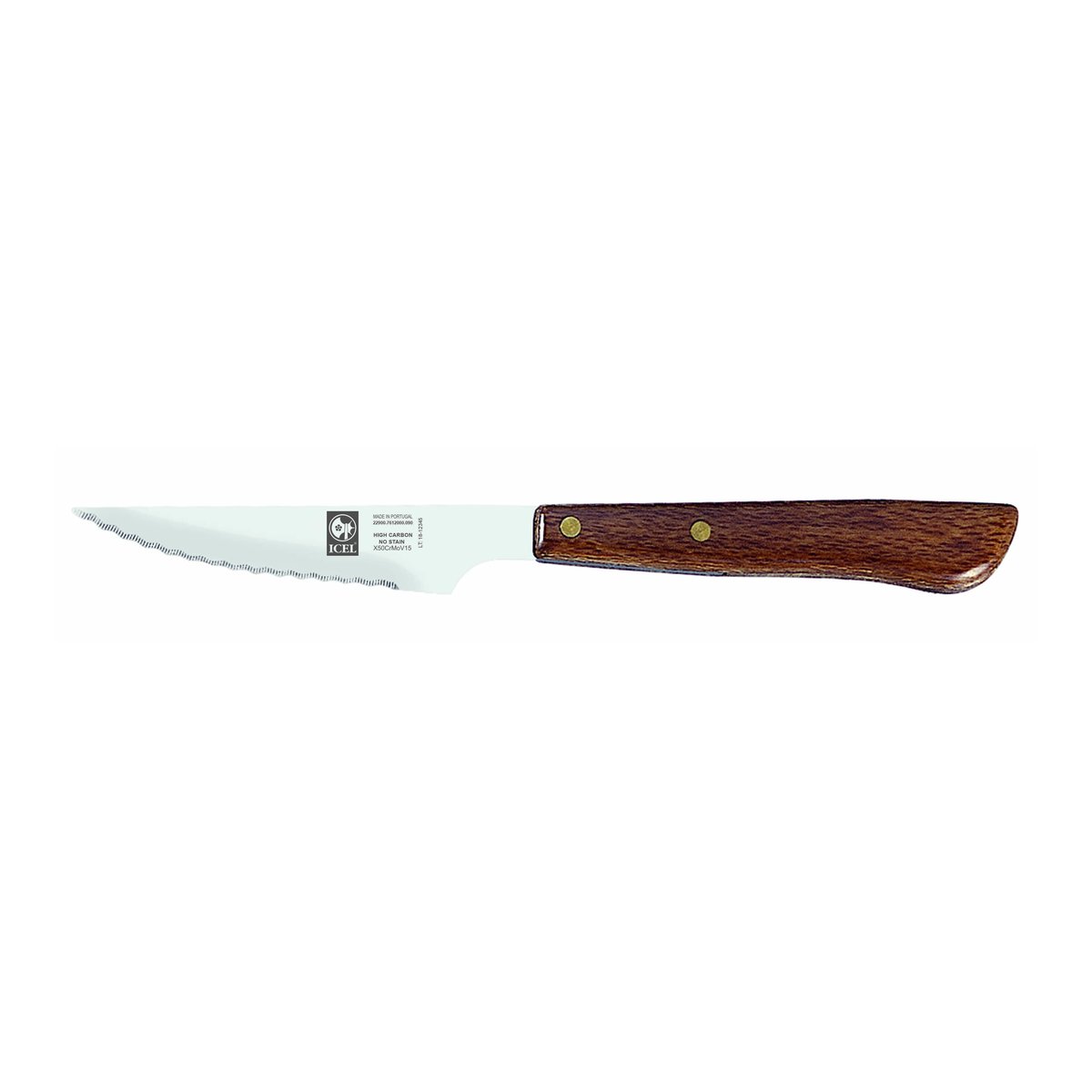 Faca para bife Seleção Mesa 9 cm, cabo de madeira prensada castanha