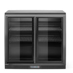 Frigorífico de bar preto 2 portas de correr 198 l