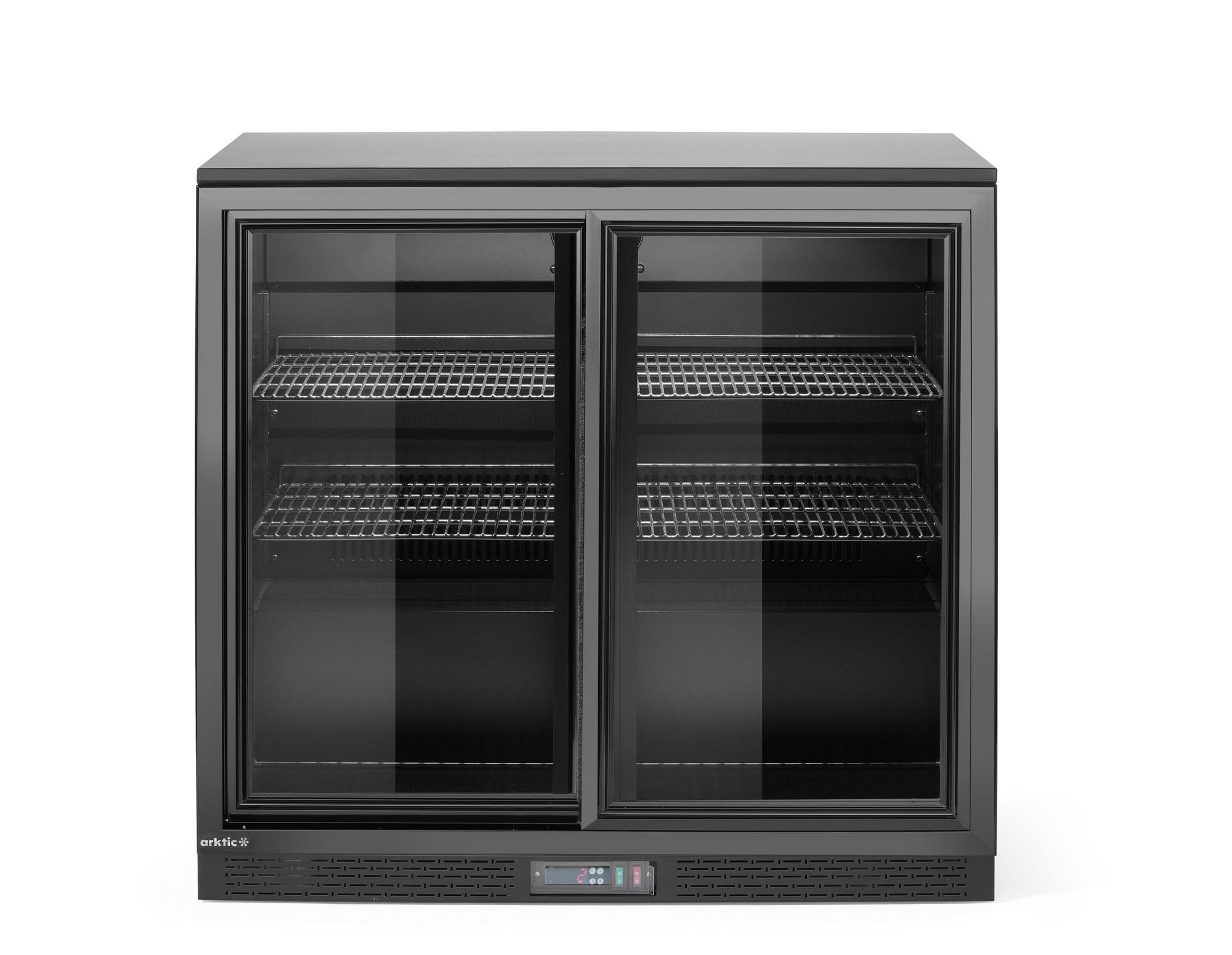Frigorífico de bar preto 2 portas de correr 198 l