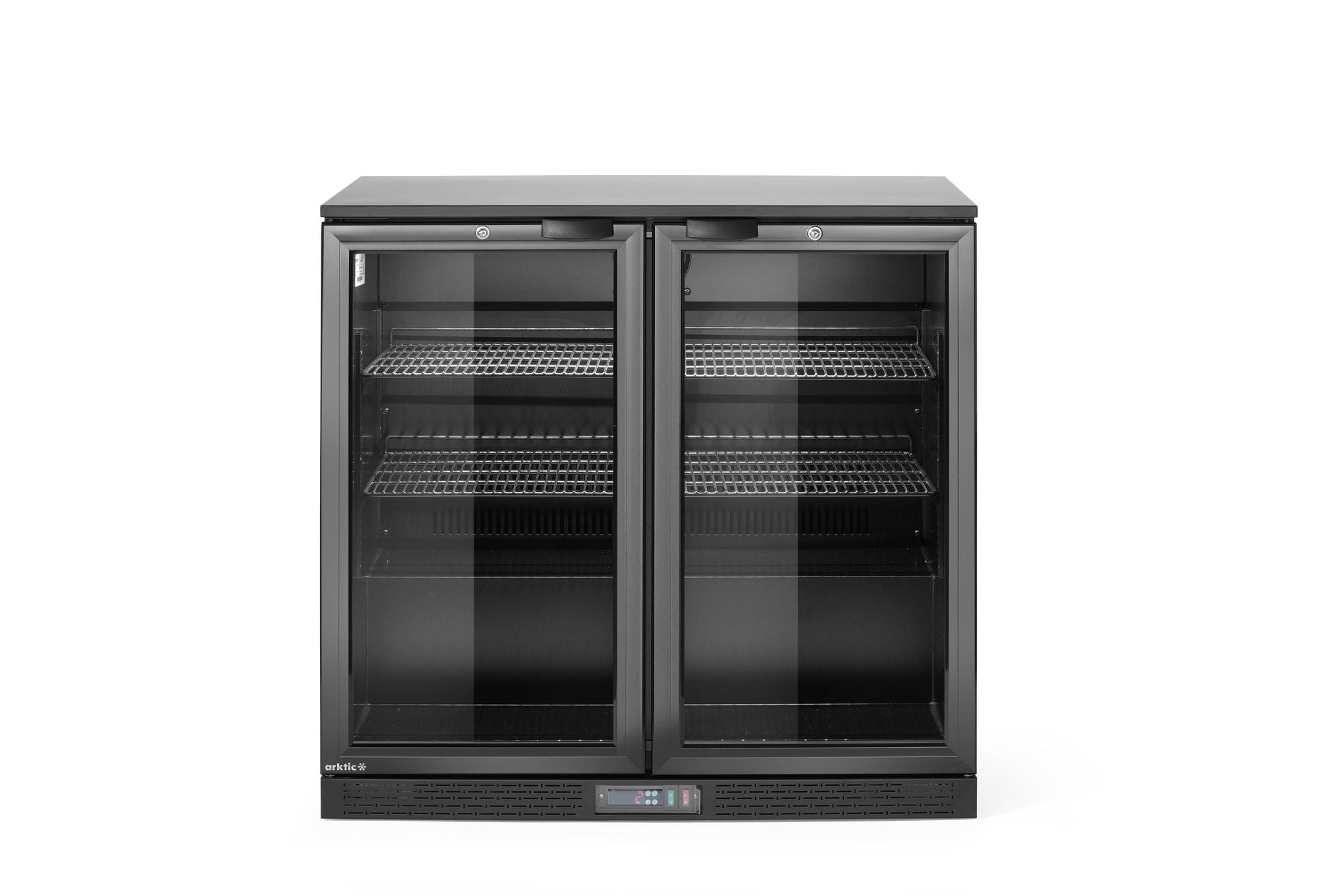 Frigorífico de bar preto 2 portas 180 l