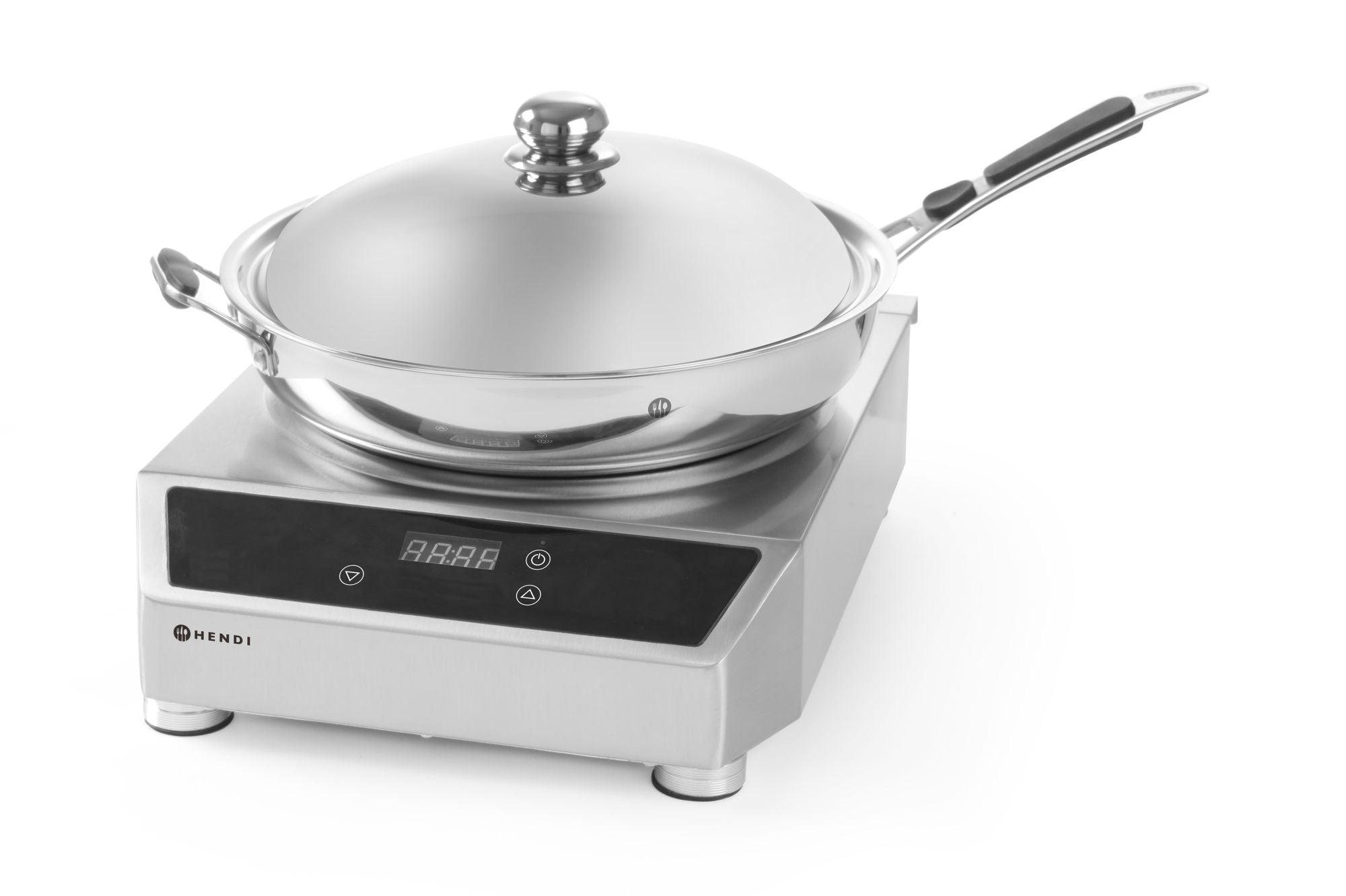 Wok de indução com panela wok 230V 3500W