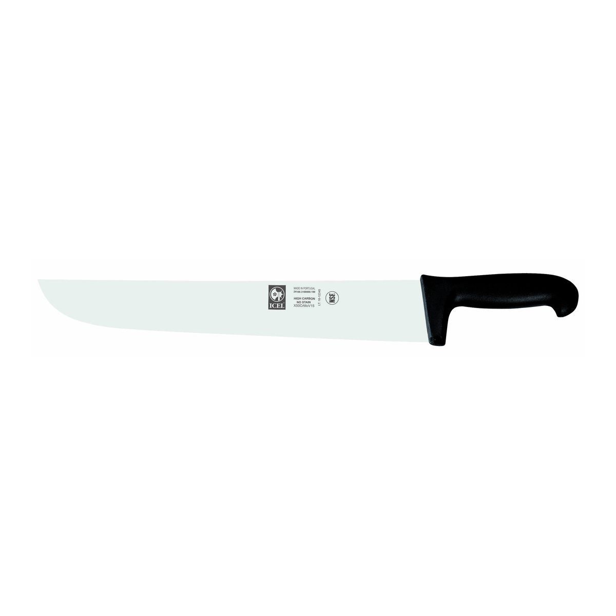Faca de talho Poly 19 cm, cabo preto