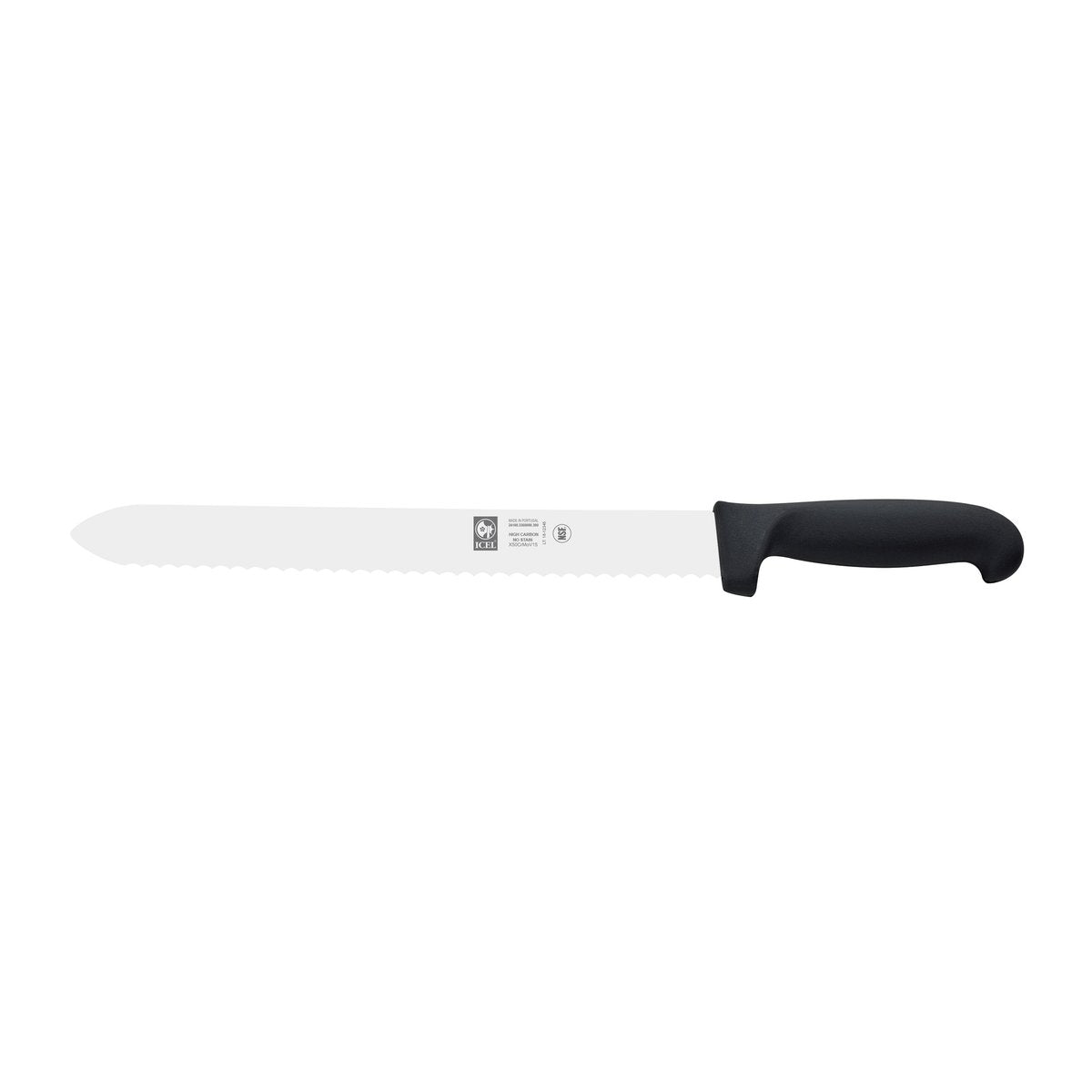 Faca para carnes frias serrilha Prática 30 cm, cabo preto – mod. 336