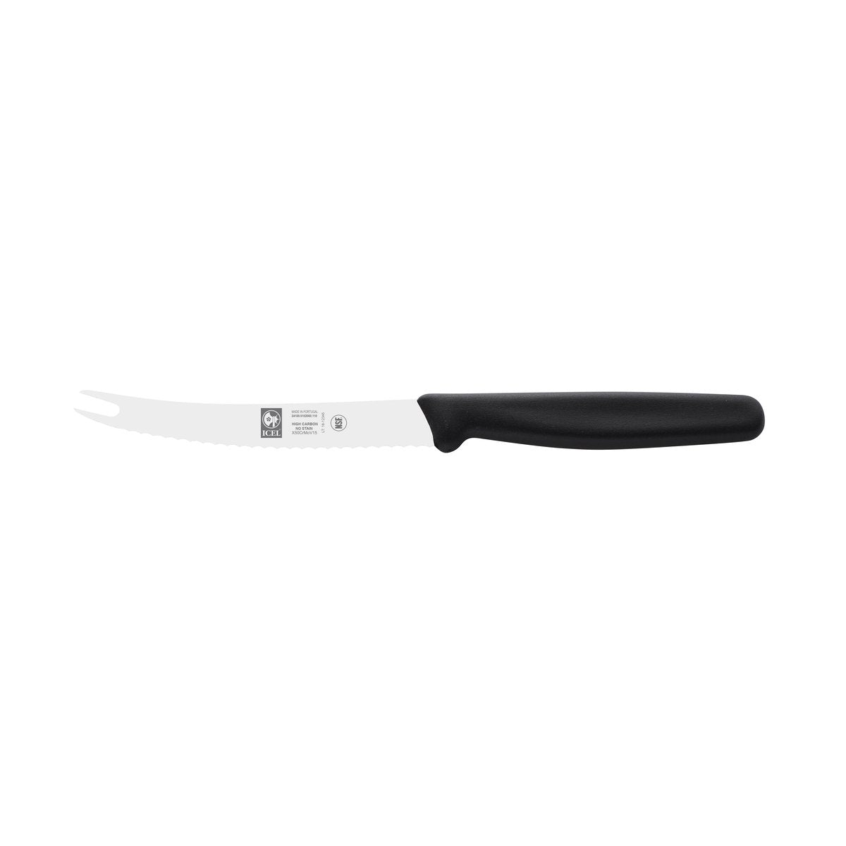 Faca para queijo/tomate Júnior 11 cm, cabo preto