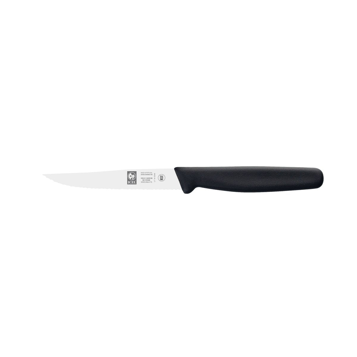 Faca para legumes serrilha Júnior 10 cm, cabo preto – mod. 5304