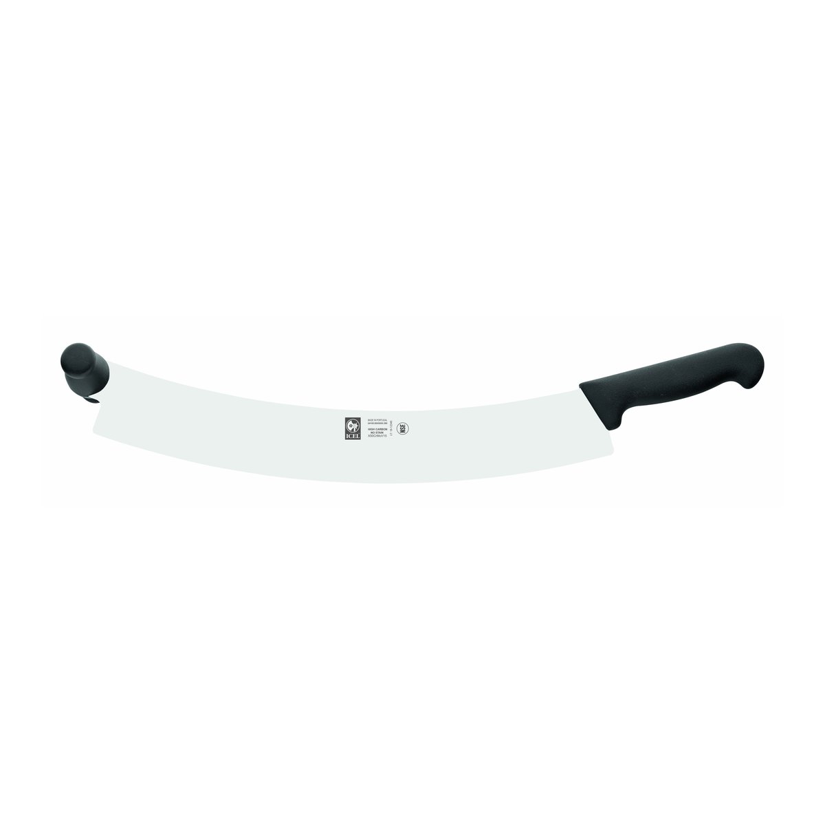 Faca para queijo/pizza Prática 38 cm, cabo preto