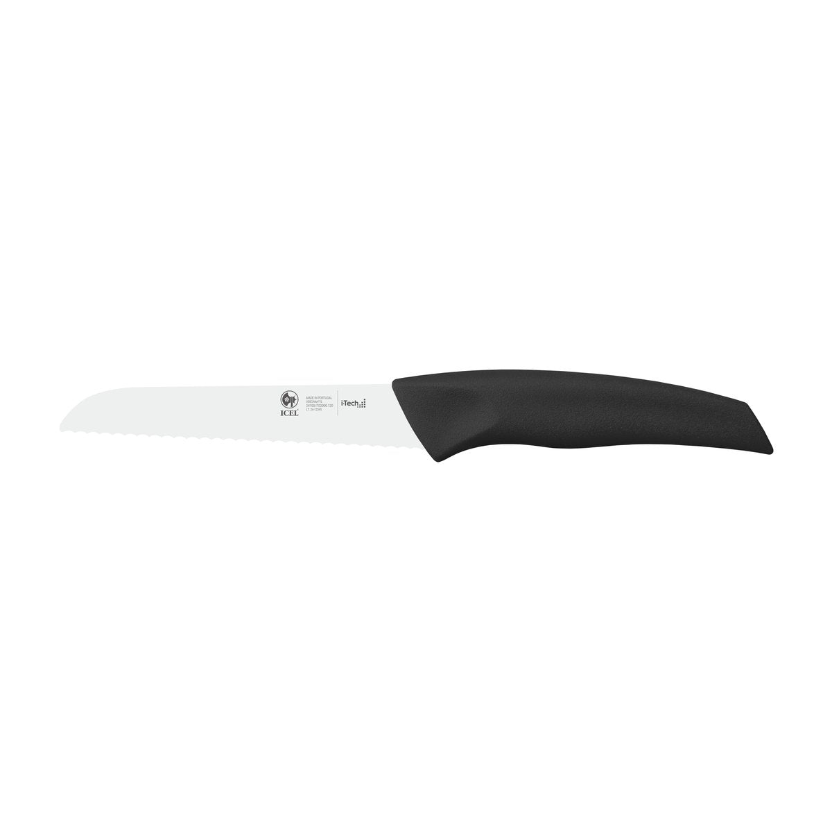 Faca para vegetais serrilha i-Tech 12 cm, cabo preto