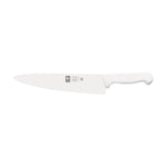 Faca de chefe lâmina estreita 23 cm, cabo branco