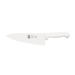 Faca de chefe lâmina larga 20 cm, cabo branco