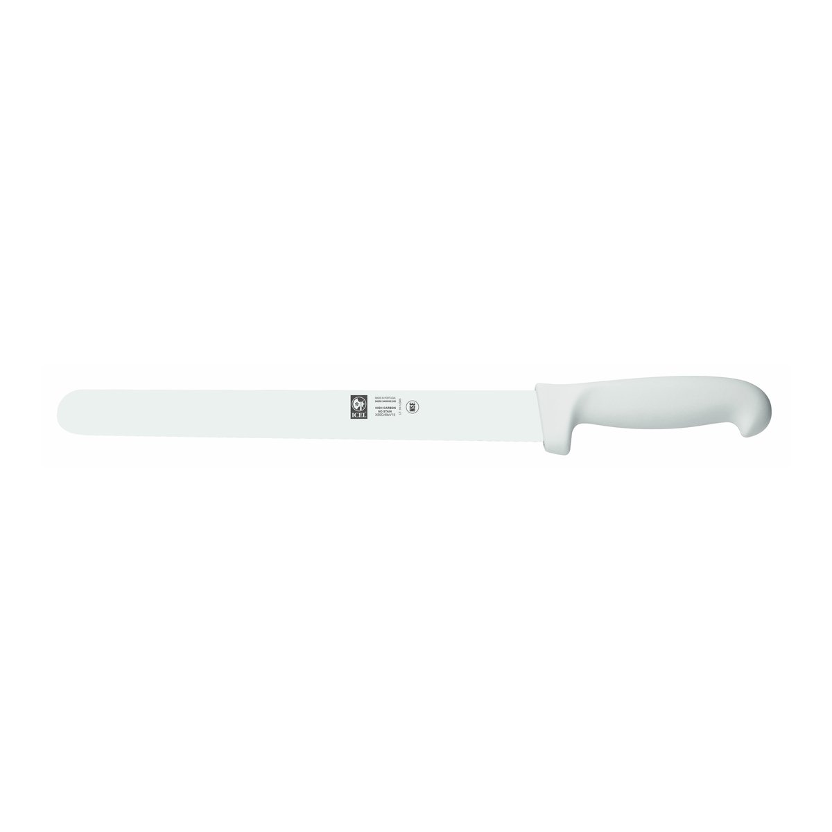 Faca para carnes frias Prática 30 cm, cabo branco