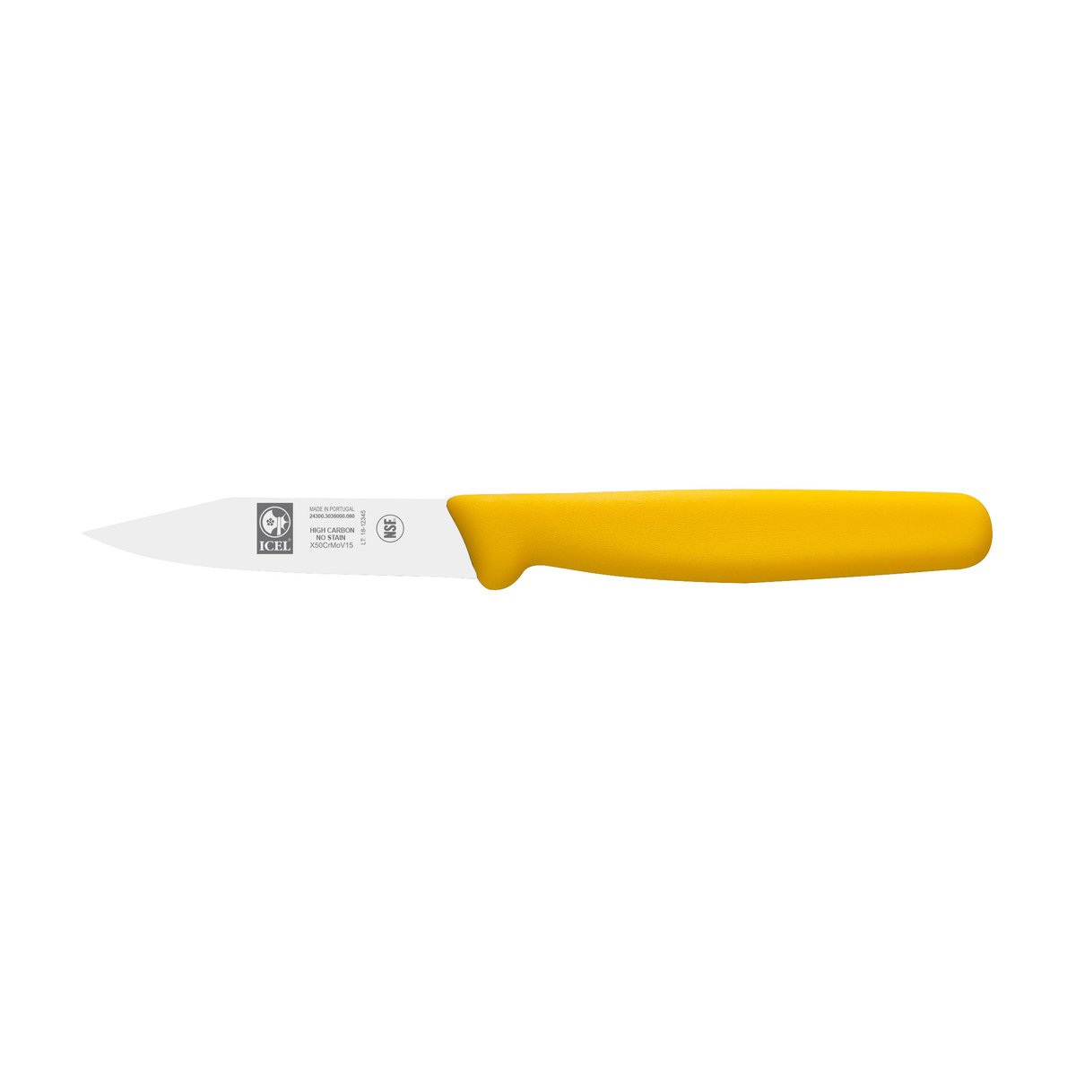Faca para legumes 8 cm, cabo amarelo – mod. 3038