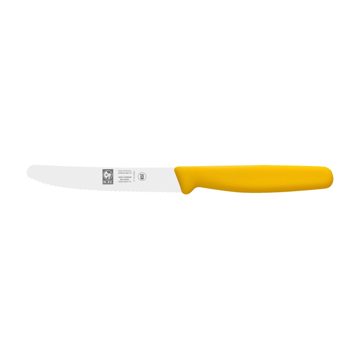 Faca para bife 11 cm, cabo amarelo
