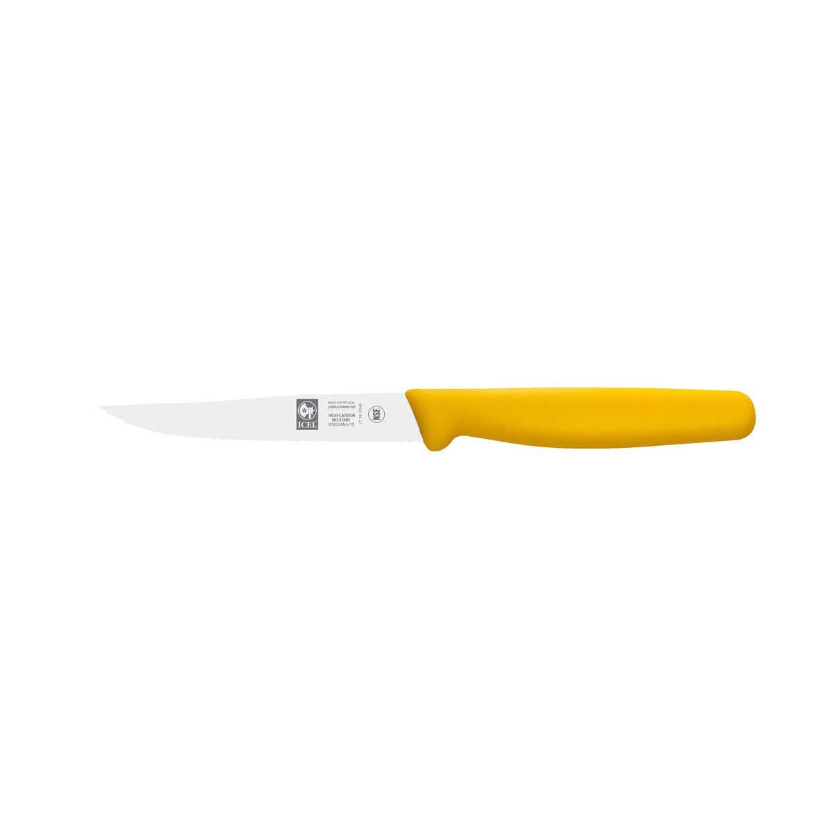 Faca para legumes serrilha 10 cm, cabo amarelo – mod. 5304