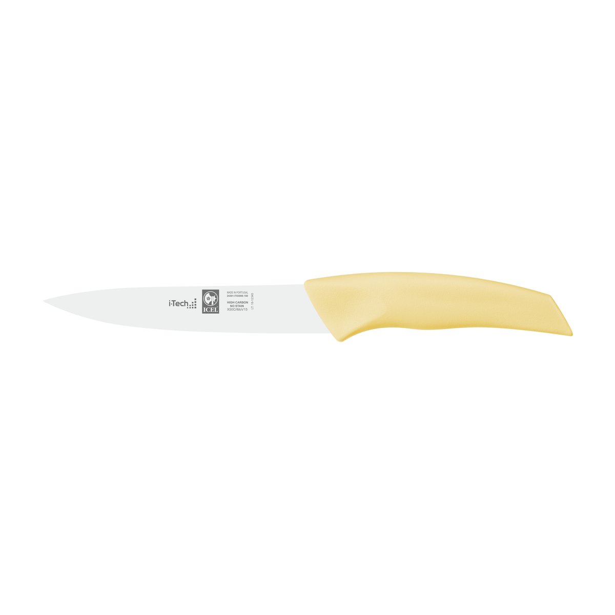 Faca para legumes i-Tech 15 cm, cabo amarelo claro