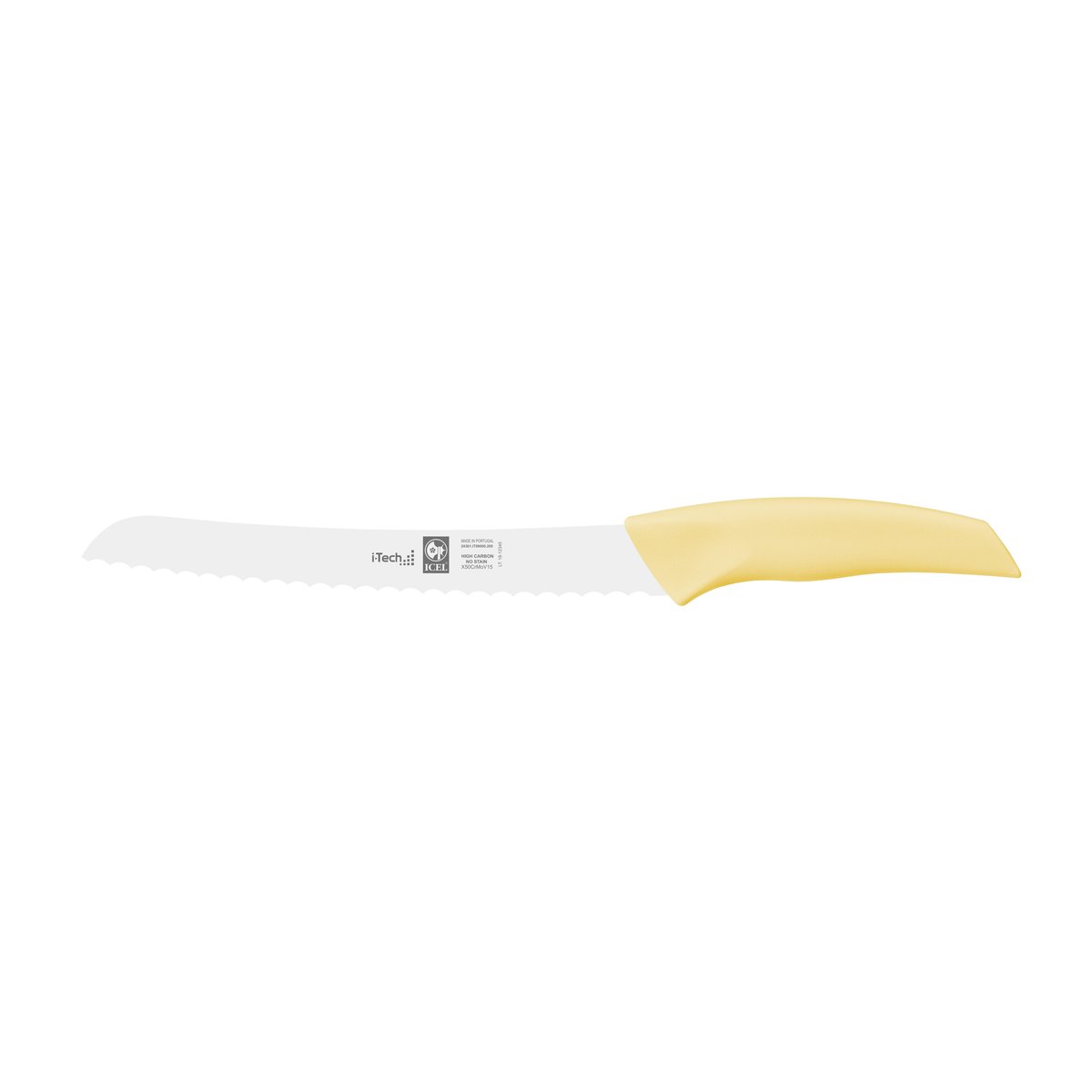 Faca para pão i-Tech 20 cm, cabo amarelo claro