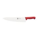 Faca de chefe lâmina larga 30 cm, cabo vermelho