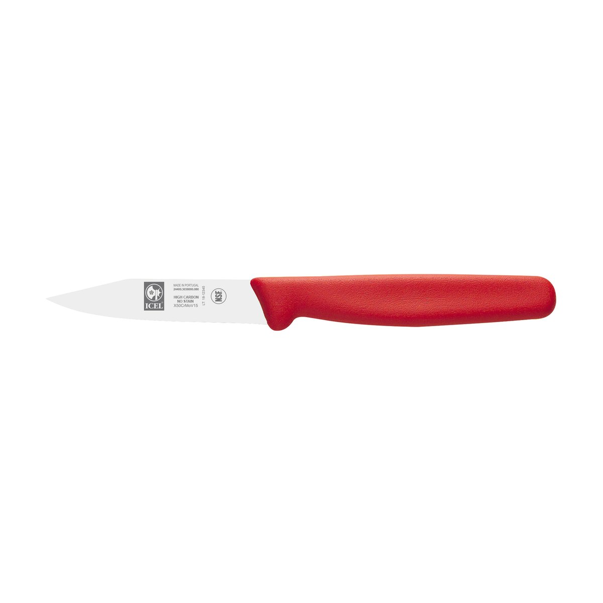 Faca para legumes 8 cm, cabo PP vermelho – mod. 3038